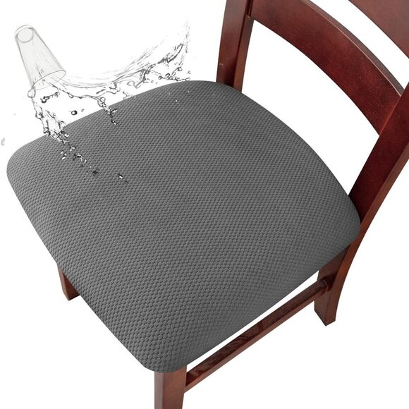 Waterproof Seat Covers for Dining‎ Chairs Gray - Picture 2 of 7